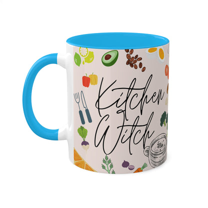 Kitchen Witch Colorful Mugs, 11oz