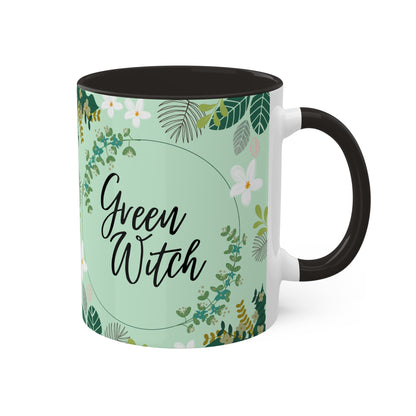 Green Witch Colorful Mugs, 11oz