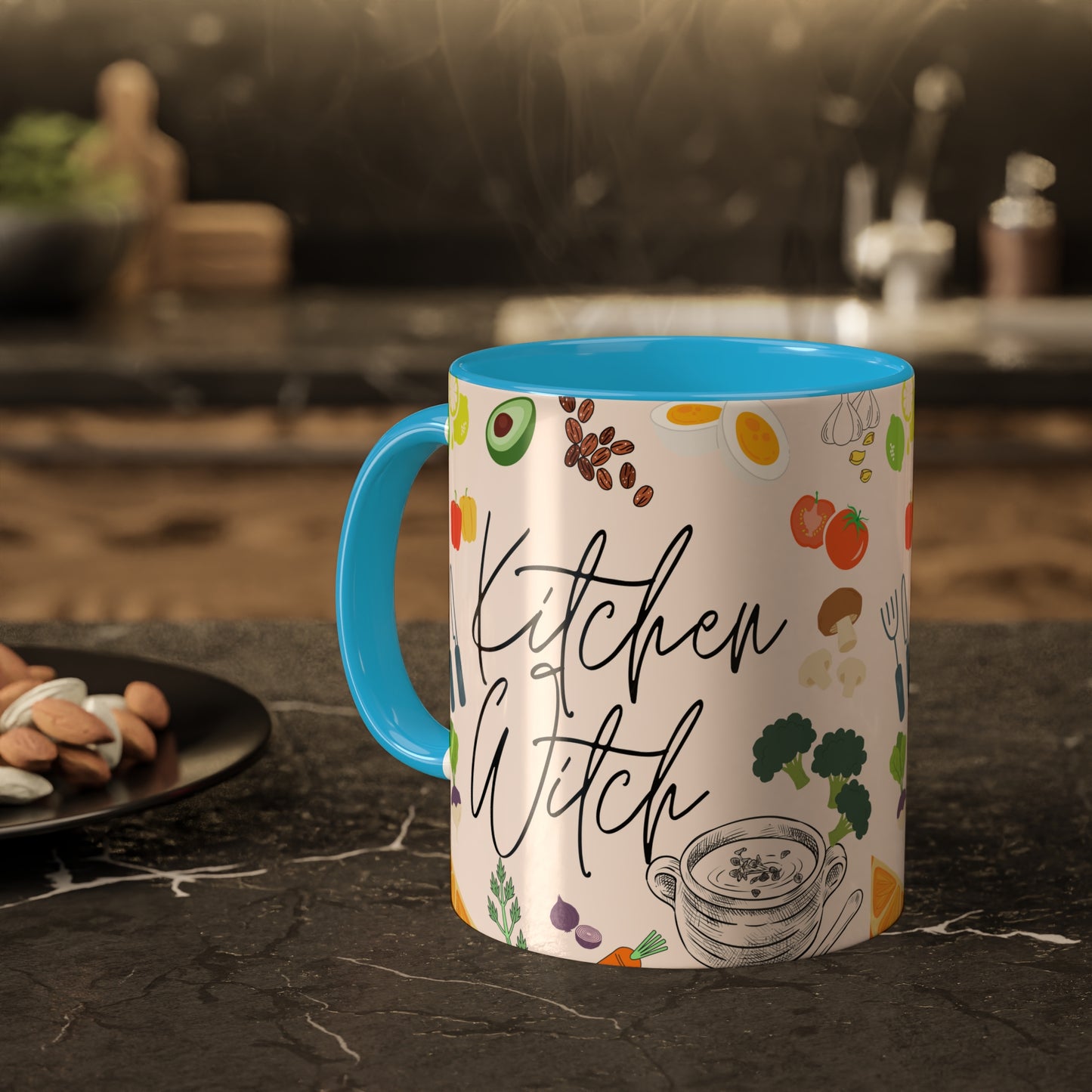 Kitchen Witch Colorful Mugs, 11oz