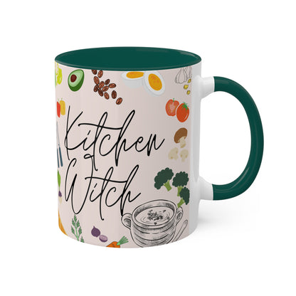 Kitchen Witch Colorful Mugs, 11oz