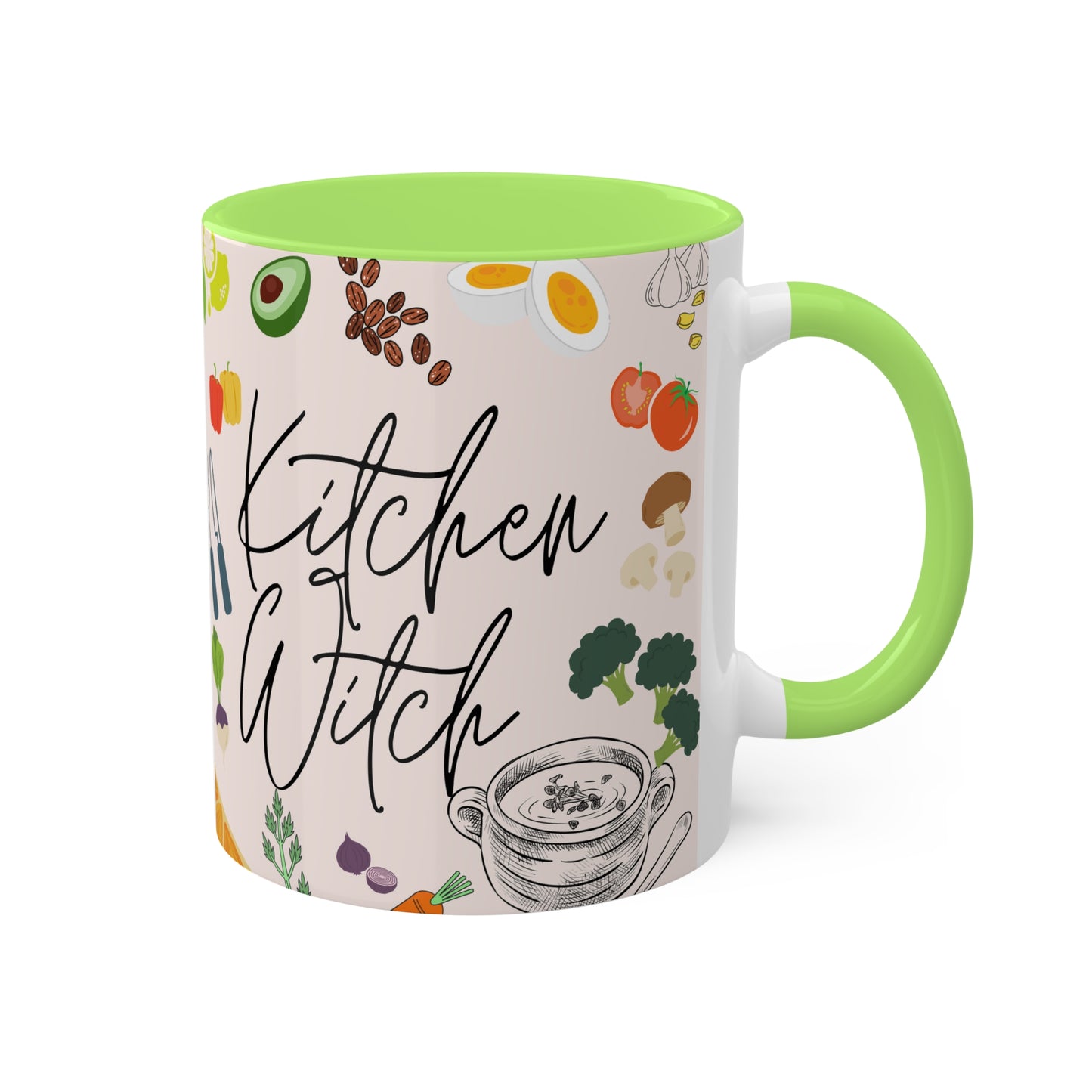 Kitchen Witch Colorful Mugs, 11oz