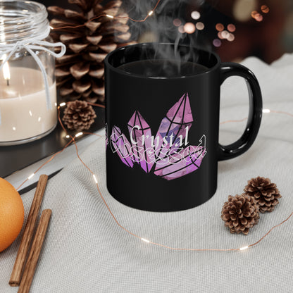 Crystal Obsessed 11oz Black Mug