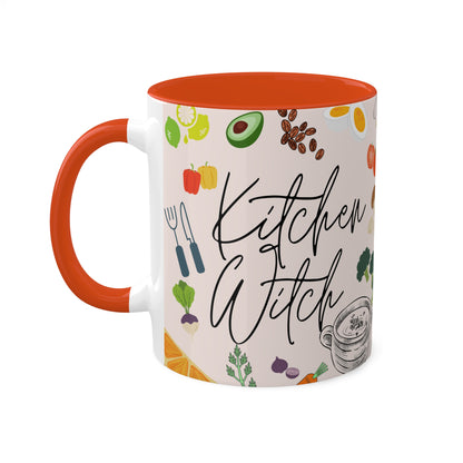 Kitchen Witch Colorful Mugs, 11oz