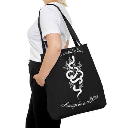 Lillith Goddess Black Tote Bag, Witchy Bag, Inspirational Bag, Reusable Bag, Feminist Tote