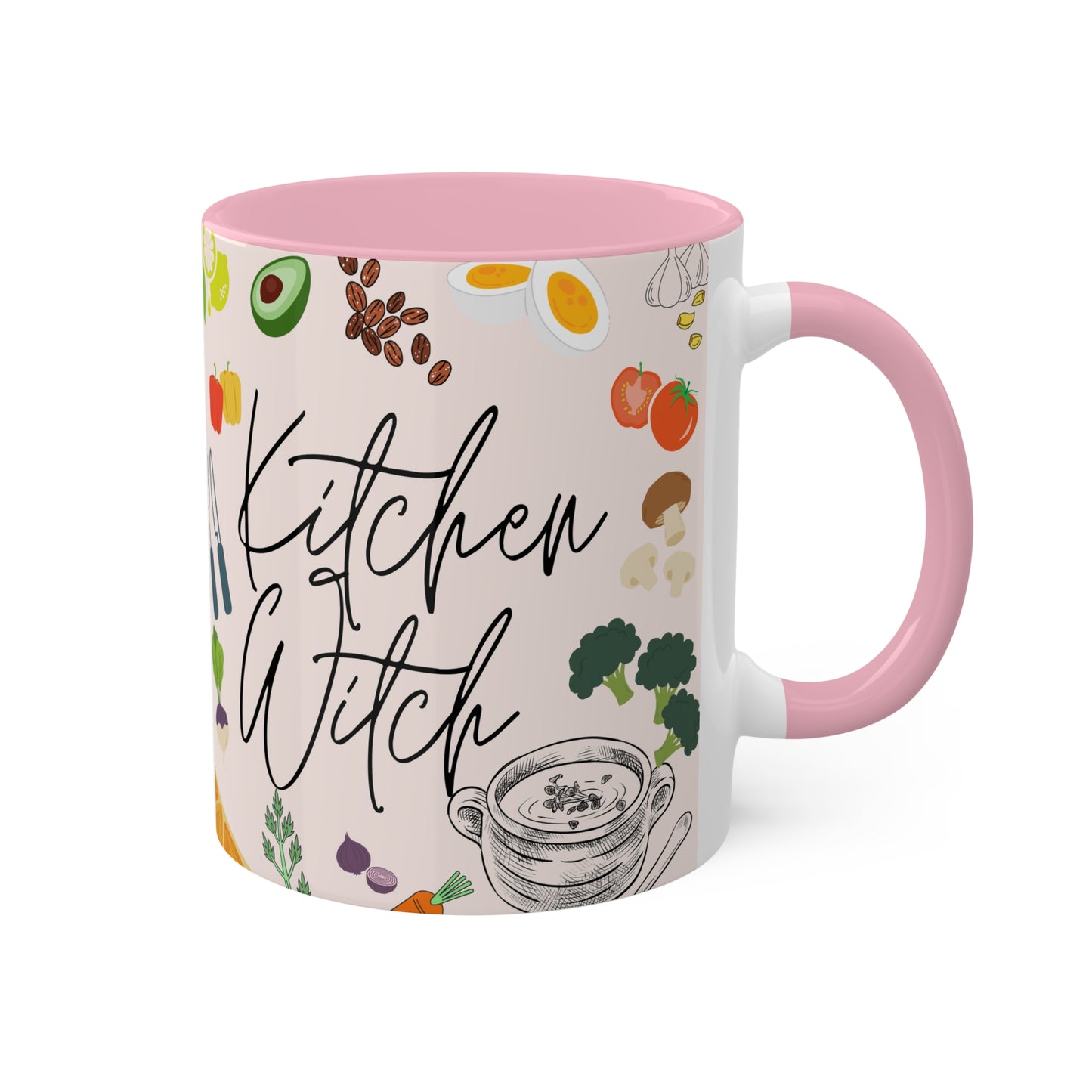 Kitchen Witch Colorful Mugs, 11oz