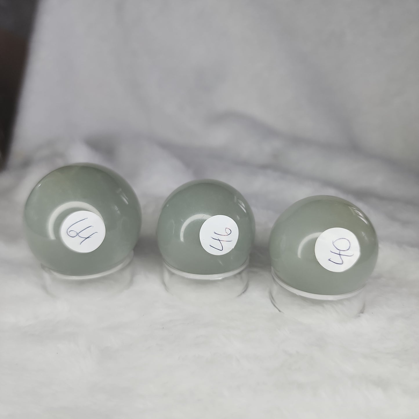 Silky Sage Green Moonstone Small Spheres