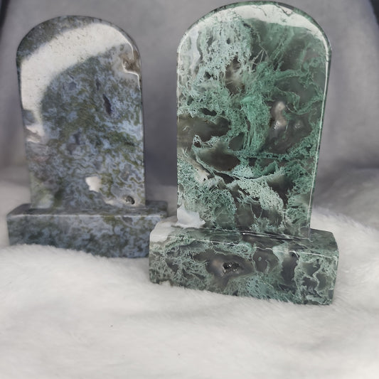 Moss Agate Tombstones