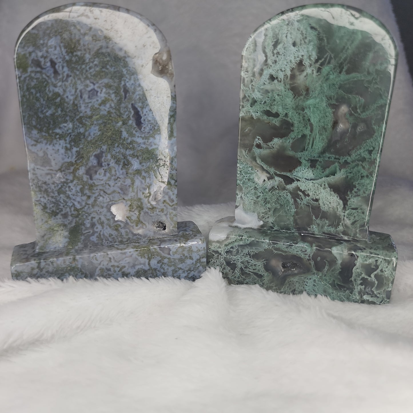 Moss Agate Tombstones