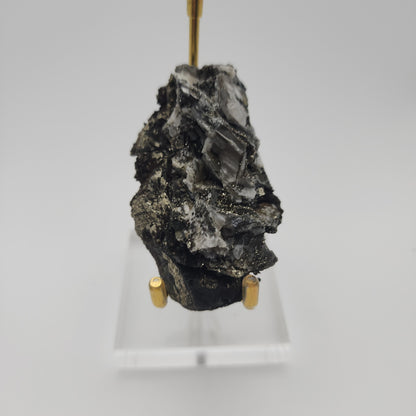 Grey Bladed Calcite with Pyrite