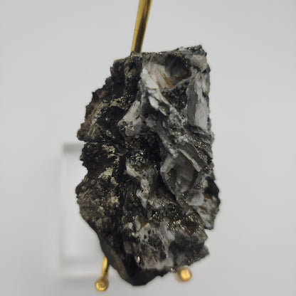 Grey Bladed Calcite with Pyrite