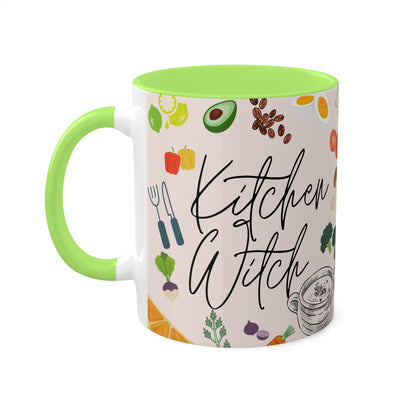 Kitchen Witch Colorful Mugs, 11oz