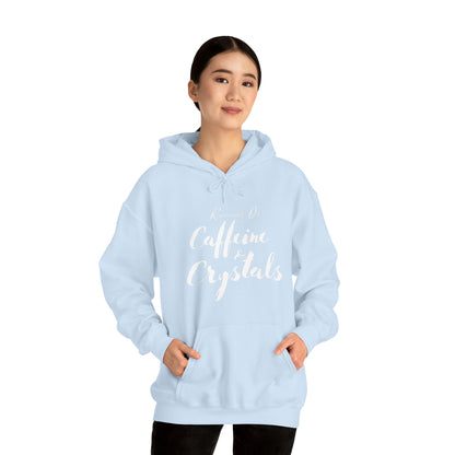 Running on Caffeine & Crystals double sided Unisex Heavy Blend Hooded Sweatshirt