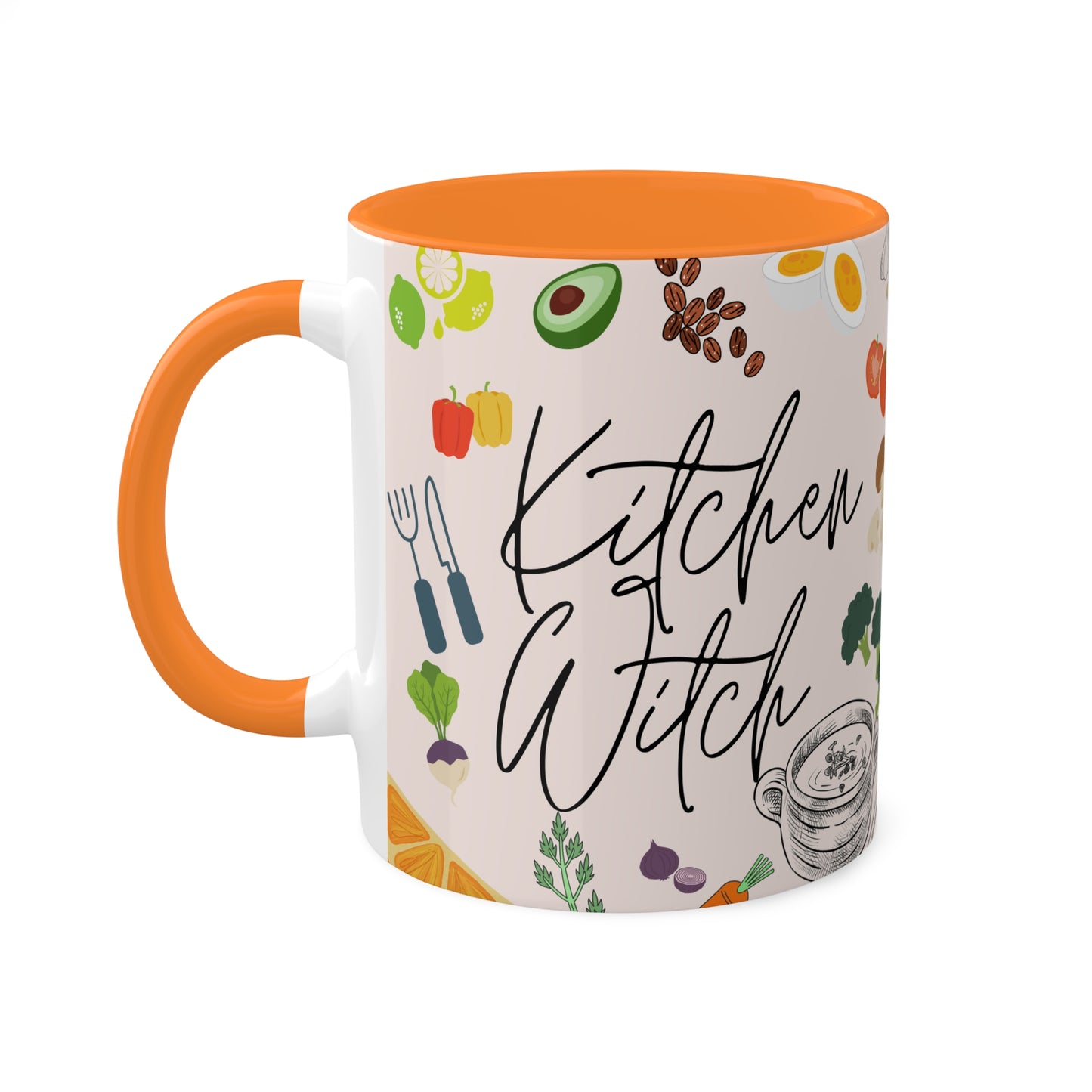 Kitchen Witch Colorful Mugs, 11oz