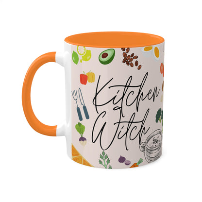 Kitchen Witch Colorful Mugs, 11oz