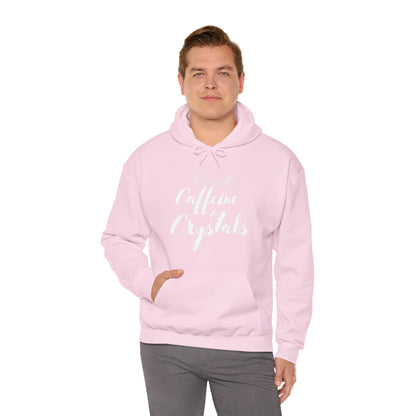 Running on Caffeine & Crystals double sided Unisex Heavy Blend Hooded Sweatshirt