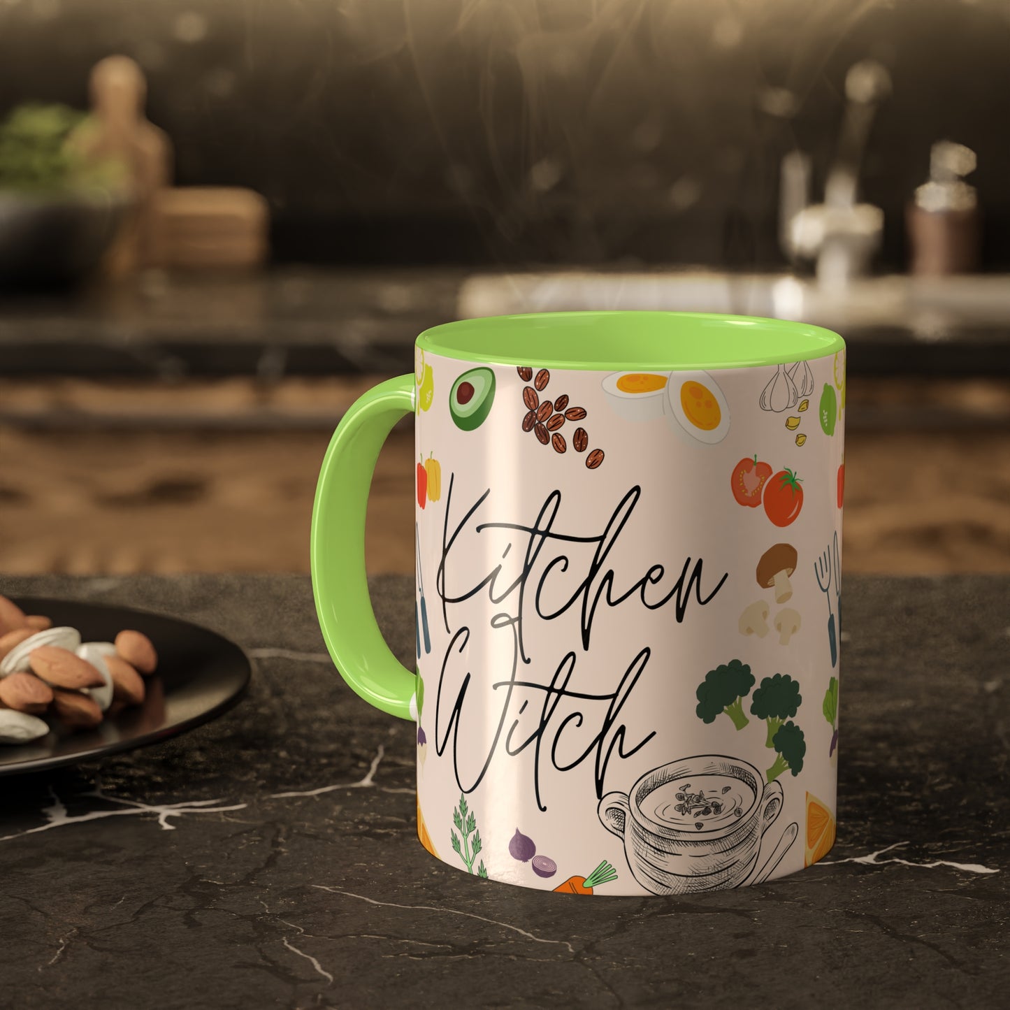 Kitchen Witch Colorful Mugs, 11oz