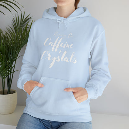 Running on Caffeine & Crystals double sided Unisex Heavy Blend Hooded Sweatshirt