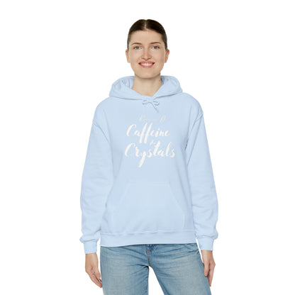 Running on Caffeine & Crystals double sided Unisex Heavy Blend Hooded Sweatshirt