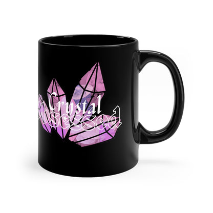 Crystal Obsessed 11oz Black Mug