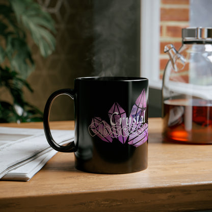 Crystal Obsessed 11oz Black Mug